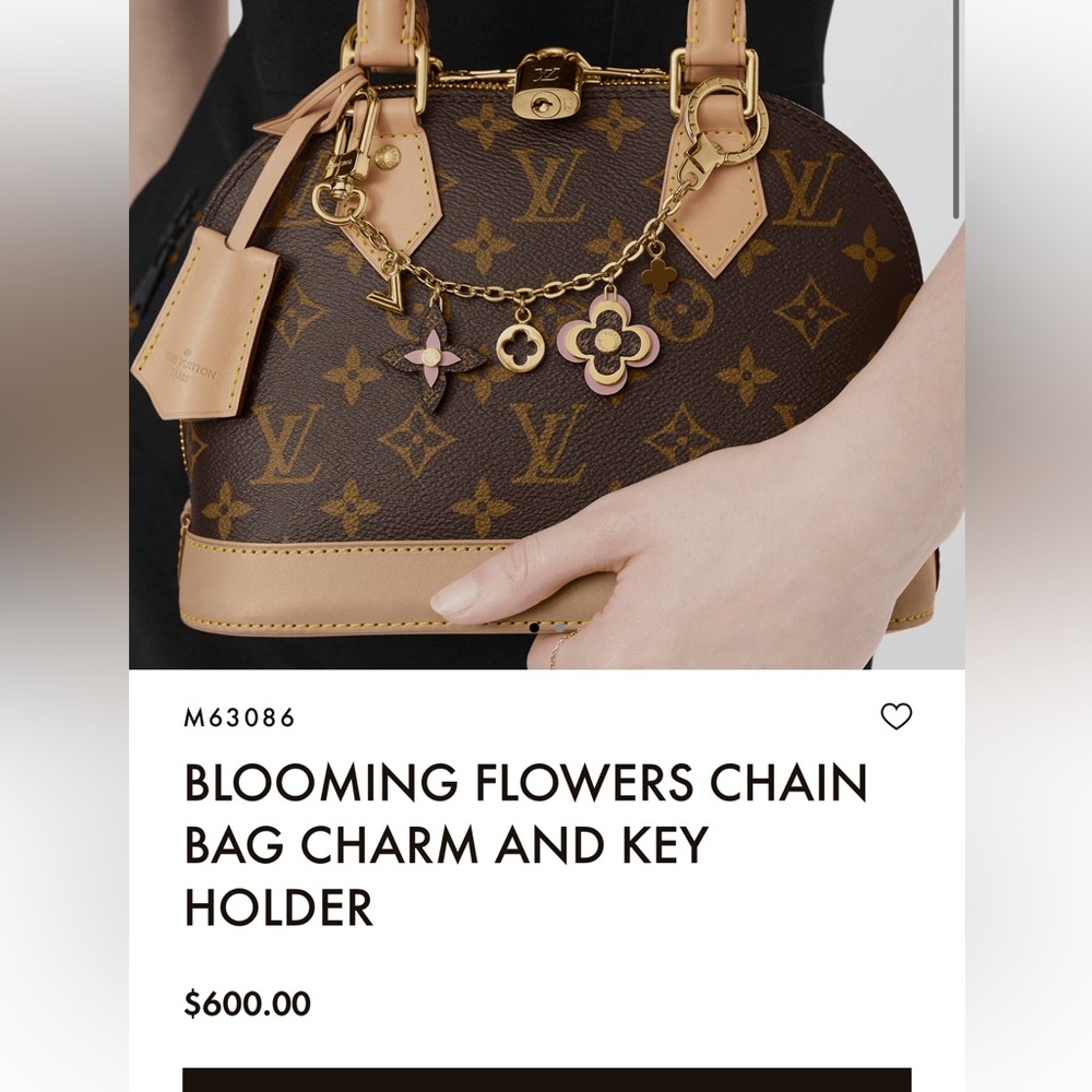 BLOOMING FLOWERS CHAIN BAG CHARM AND KEY HOLDER
